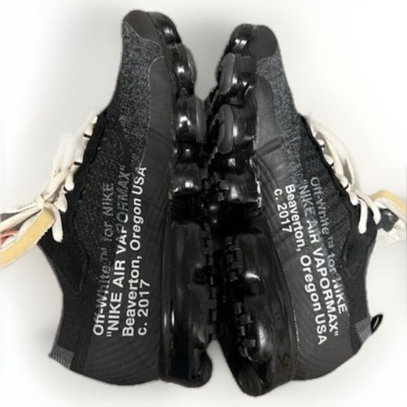 Off White x Nike Air VaporMax "The Ten" Black 2017 Virgil Abloh AA3831-001 SZ 10 - Picture 3 of 16